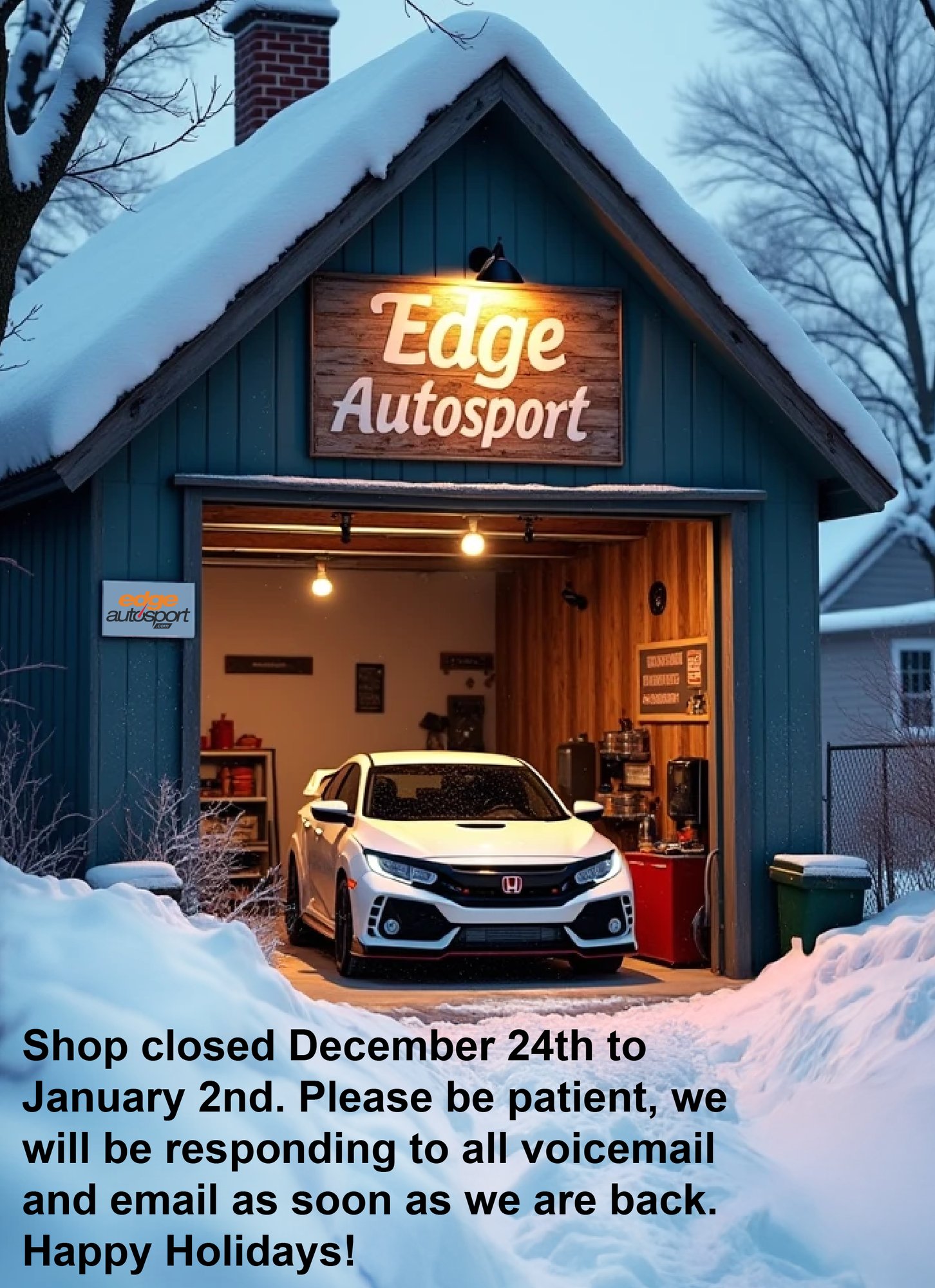 2024 Holiday Closure Announcement